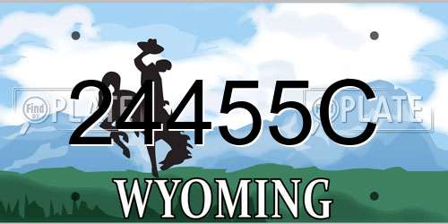 24455C Wyoming License Plate