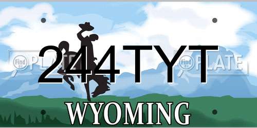 244TYT Wyoming License Plate