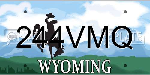 244VMQ Wyoming License Plate