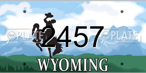 2457 Wyoming License Plate