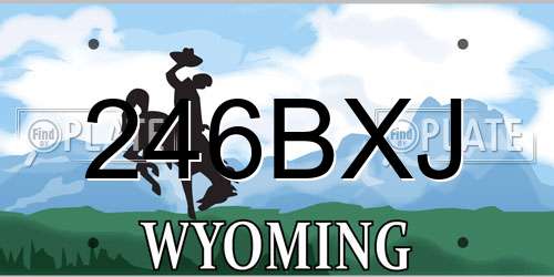 246BXJ Wyoming License Plate