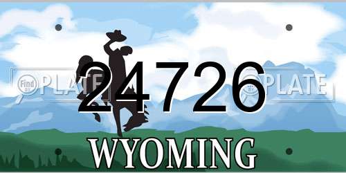 24726 Wyoming License Plate