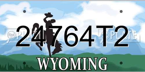 24764T2 Wyoming License Plate