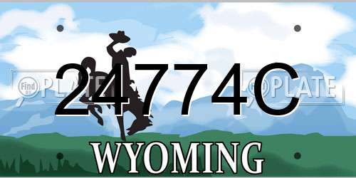 24774C Wyoming License Plate