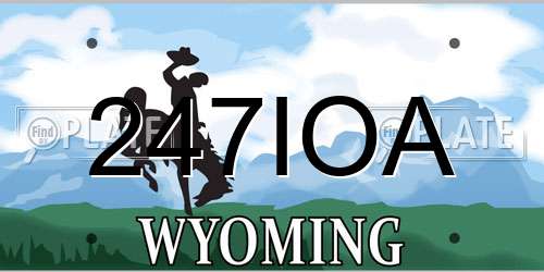 247IOA Wyoming License Plate