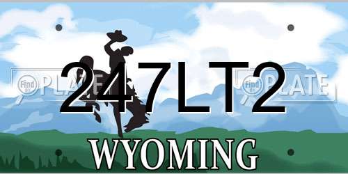247LT2 Wyoming License Plate