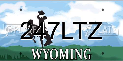 247LTZ Wyoming License Plate