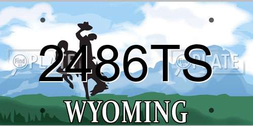 2486TS Wyoming License Plate