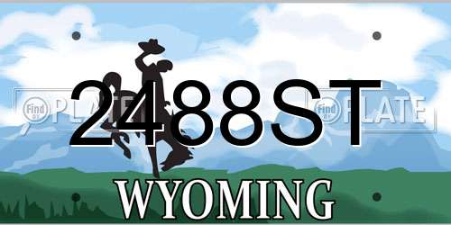 2488ST Wyoming License Plate
