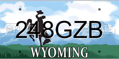 248GZB Wyoming License Plate
