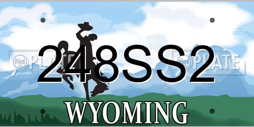 248SS2 Wyoming License Plate
