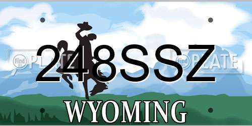 248SSZ Wyoming License Plate