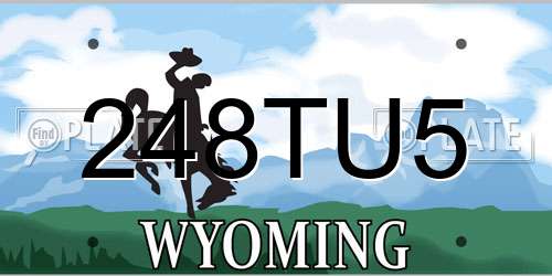 248TU5 Wyoming License Plate