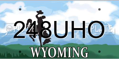 248UHO Wyoming License Plate