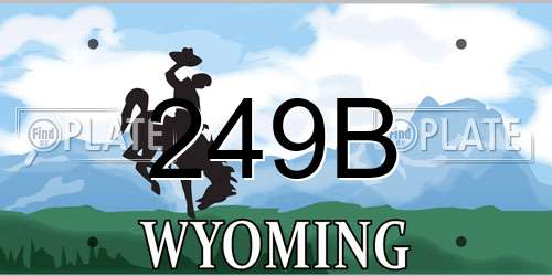 249B Wyoming License Plate