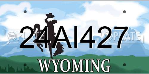 24AI427 Wyoming License Plate