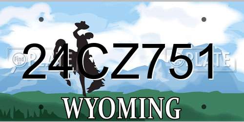 24CZ751 Wyoming License Plate