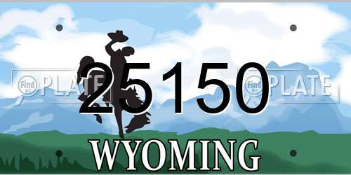 25150 Wyoming License Plate