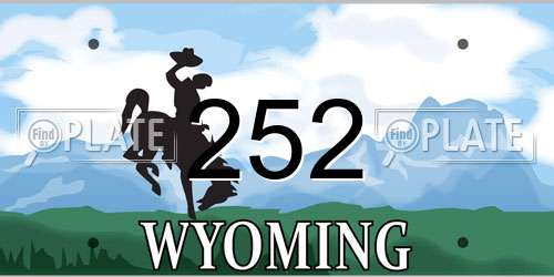 252 Wyoming License Plate