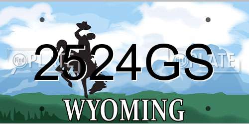 2524GS Wyoming License Plate