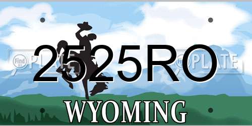 2525RO Wyoming License Plate