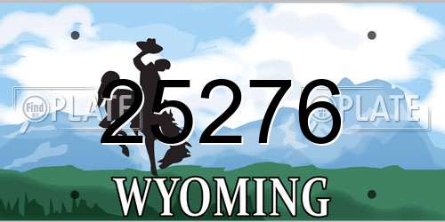 25276 Wyoming License Plate
