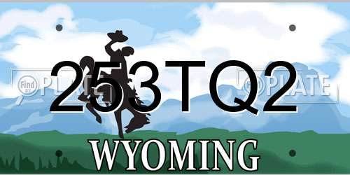 253TQ2 Wyoming License Plate