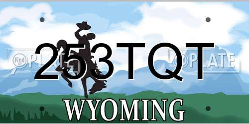 253TQT Wyoming License Plate