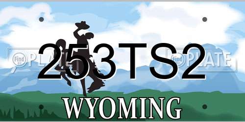 253TS2 Wyoming License Plate