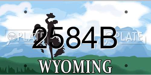 2584B Wyoming License Plate