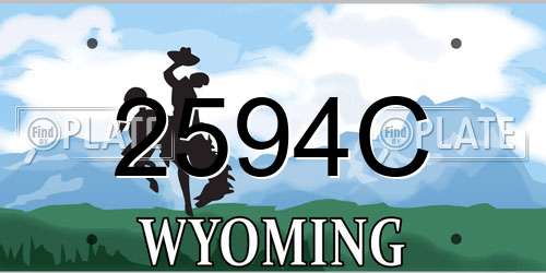 2594C Wyoming License Plate