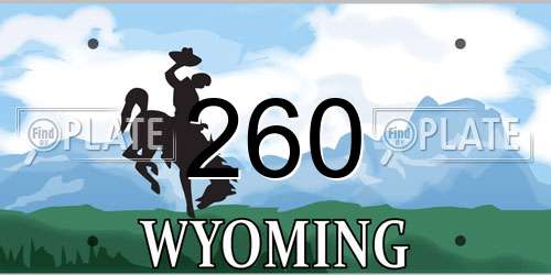 260 Wyoming License Plate
