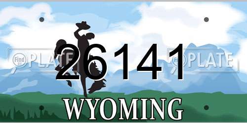26141 Wyoming License Plate