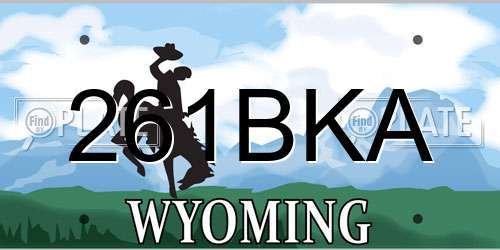 261BKA Wyoming License Plate