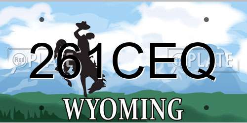 261CEQ Wyoming License Plate