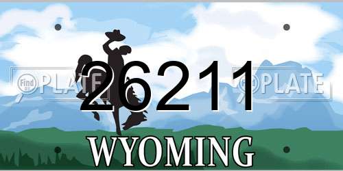 26211 Wyoming License Plate