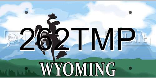 262TMP Wyoming License Plate