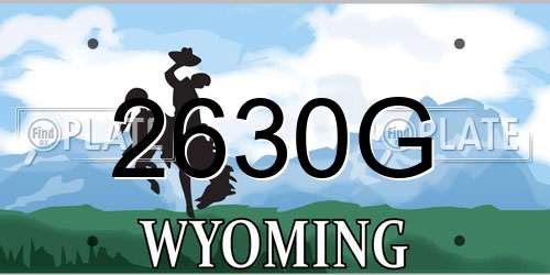 2630G Wyoming License Plate