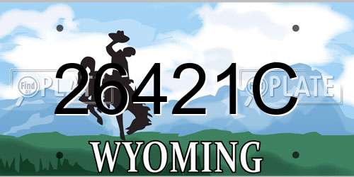 26421C Wyoming License Plate