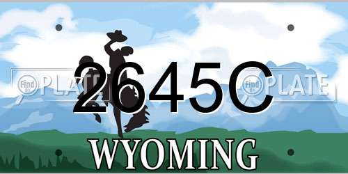 2645C Wyoming License Plate