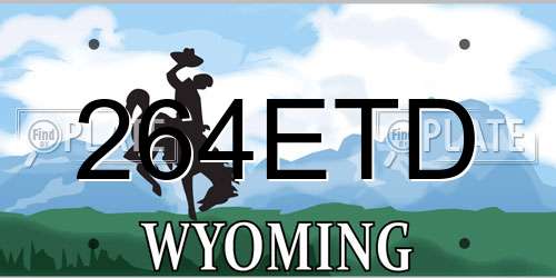 264ETD Wyoming License Plate