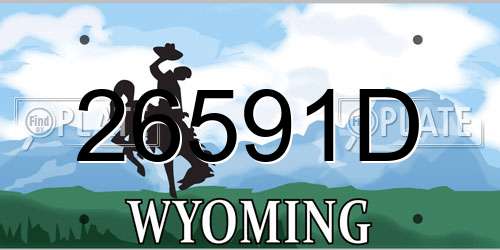 26591D Wyoming License Plate