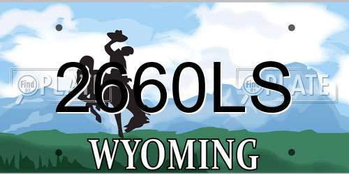 2660LS Wyoming License Plate