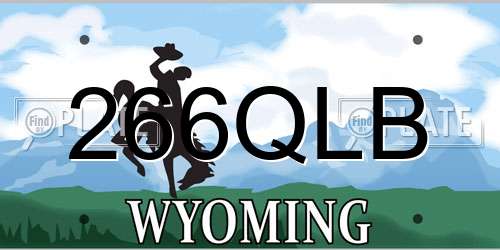266QLB Wyoming License Plate