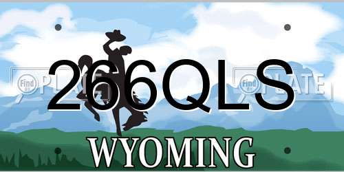 266QLS Wyoming License Plate