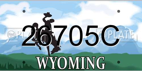 26705C Wyoming License Plate