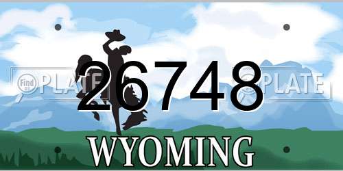 26748 Wyoming License Plate