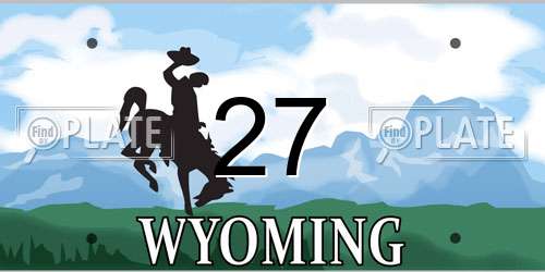 27 Wyoming License Plate