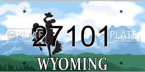 27101 Wyoming License Plate