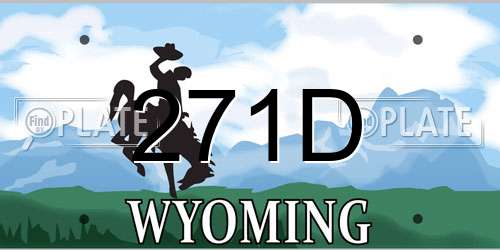 271D Wyoming License Plate